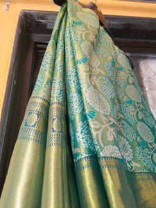 Beautiful Green Silk Saree