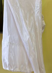 White Net Anarkali with Churi Pants and Duppatta