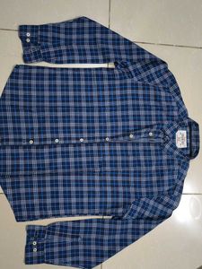 Blue Plaid Casual Shirt