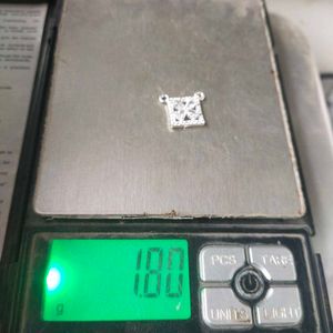 Silver Sparkling Square Flower Pendant/mangalsutra