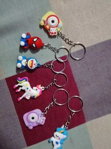 Cute Character Keychains Set
