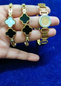 Chic Clover & Coin Bracelets Set