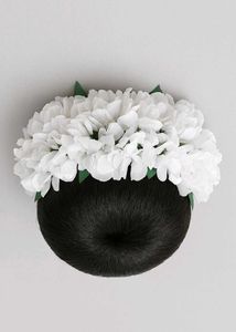 Floral Hair Bun Accessory