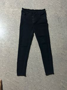 Black Skinny Denim Jeans | High Waist