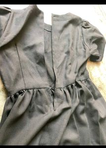 Elegant Black Short Sleeve Dress