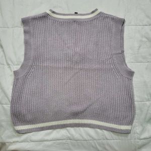 🌸 H&amp;M Lavender Preppy Knit Sweater Vest