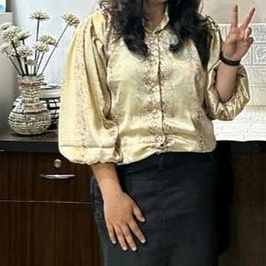 Golden Patterned Blouse