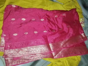 Elegant Yellow Kurta Set with Pink Dupatta