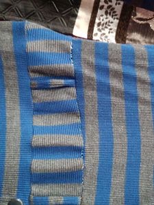 Blue &amp; Grey Striped Hooded Tunic