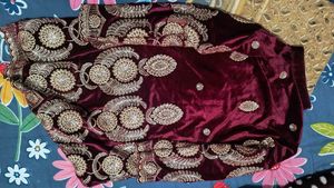 Elegant Embroidered Velvet Jacket with net dupatta