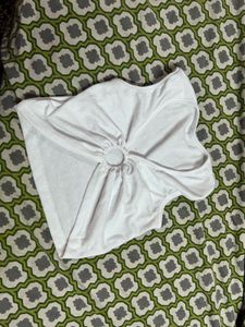 White Ring Detail Tank Top