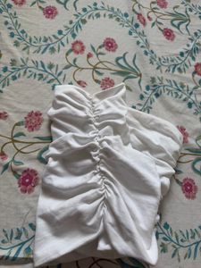 Women's White Strapless Tube Top ZARA