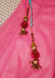 Garba/Dandiya..Pink&amp; Blue Embroidered lehnga