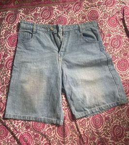 blue denim shorts