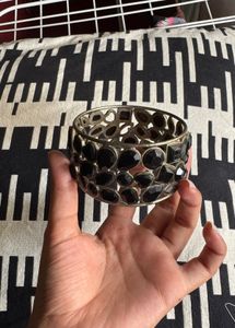 Chunky y2k Black Gem Bangle