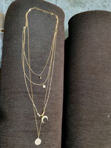 Sterling 4steps Chain+  earring
