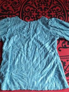 30.Elegant Blue Textured Top