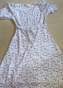Floral Square Neck Midi Dress