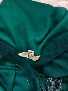 green party wear dress