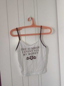 White Graphic Cami Top