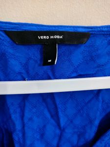 Blue V-Neck Dress