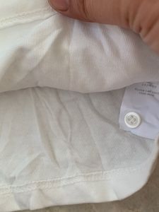 White Long Sleeve Polo Top