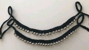 Boho Anklet with Silver Bells