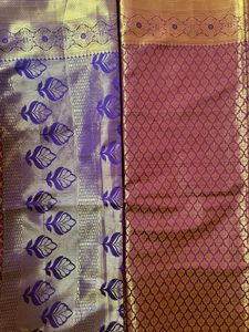 Unused Maroon Silk Saree with Blouse(L, Alterable)