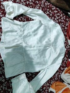 Elegant  off White Satin shirt