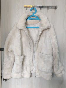 Cream Fuzzy Teddy Jacket