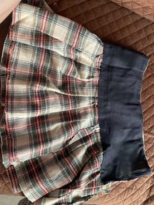 Plaid Pleated Mini Skirt