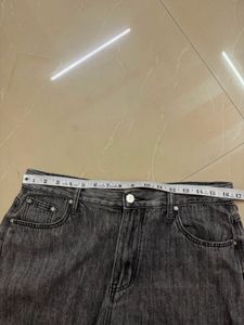 Grey Wide Leg Jeans