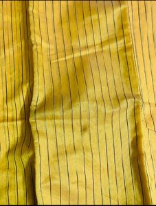 Elegant Yellow Striped Saree