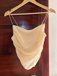 white  Ruched Camisole Top
