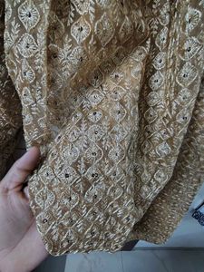 Elegant Golden Embroidered Salwar
