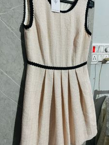 Chanel inspired Chic Sleeveless Tweed Dress