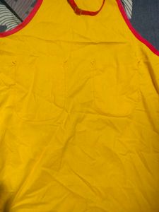 Bright Yellow Apron with Pockets