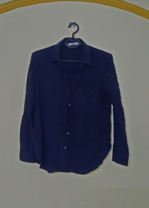 Classic Navy Blue Button-Up Shirt