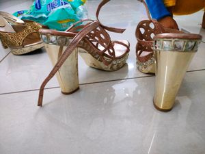 6 Inch High Heels Studded Wedding Purpose