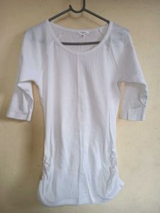 White 3/4 Sleeve Casual Top