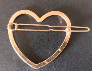 Beautiful Korean Gold Heart Shape Hair Clip/Pin. L