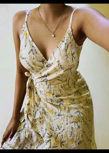 Floral Short Wrap Dress