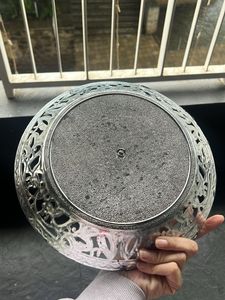 Wicker Basket with Decorative Plate