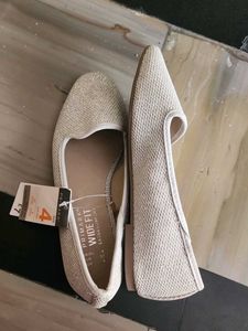 Sparkly Ballet Flats - White