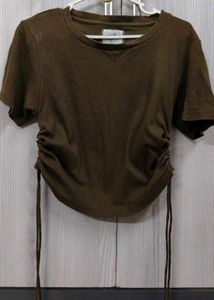 Chic Ruched V-Neck Pink Top