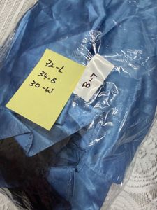 Blue Strapless Party Dress