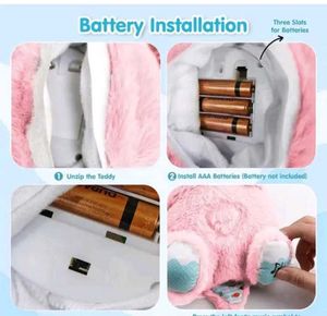 Cute Breathing Bear Plush Toy with Soothing Lights