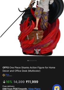 One Piece Anime Shanks Action Figure