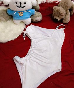 Chic White One-Piece Swimsuit