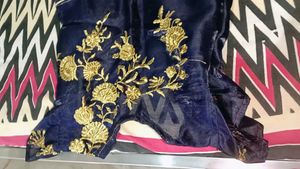 Embroidered Navy Blue Lehenga Choli